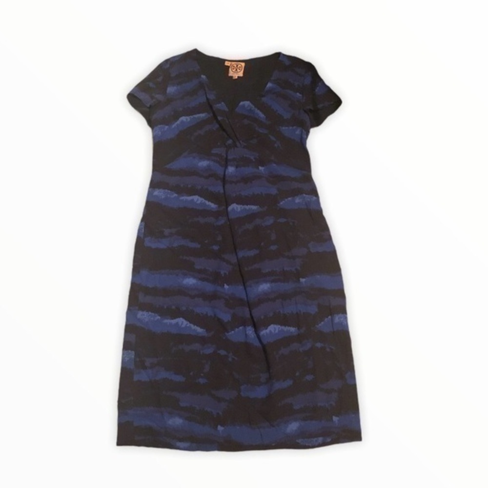 Tory Burch knot front dress blue black